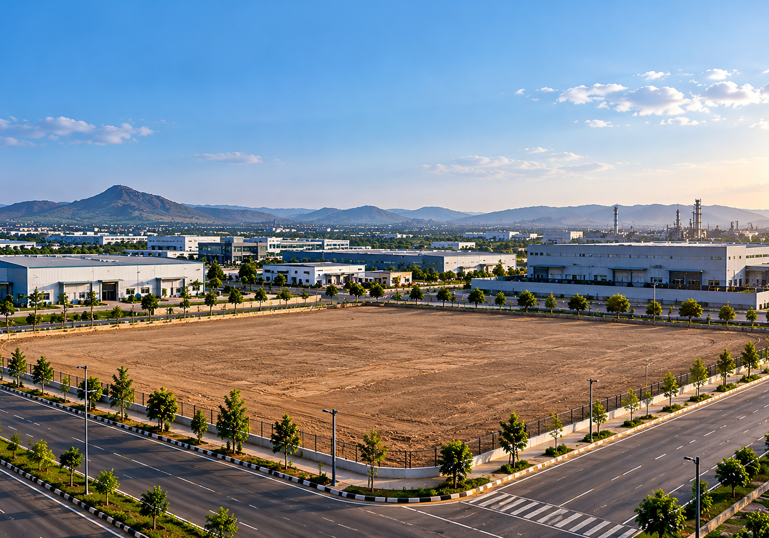 Factory plots in Chakan MIDC Phase 2, Wasuli and Sawardari